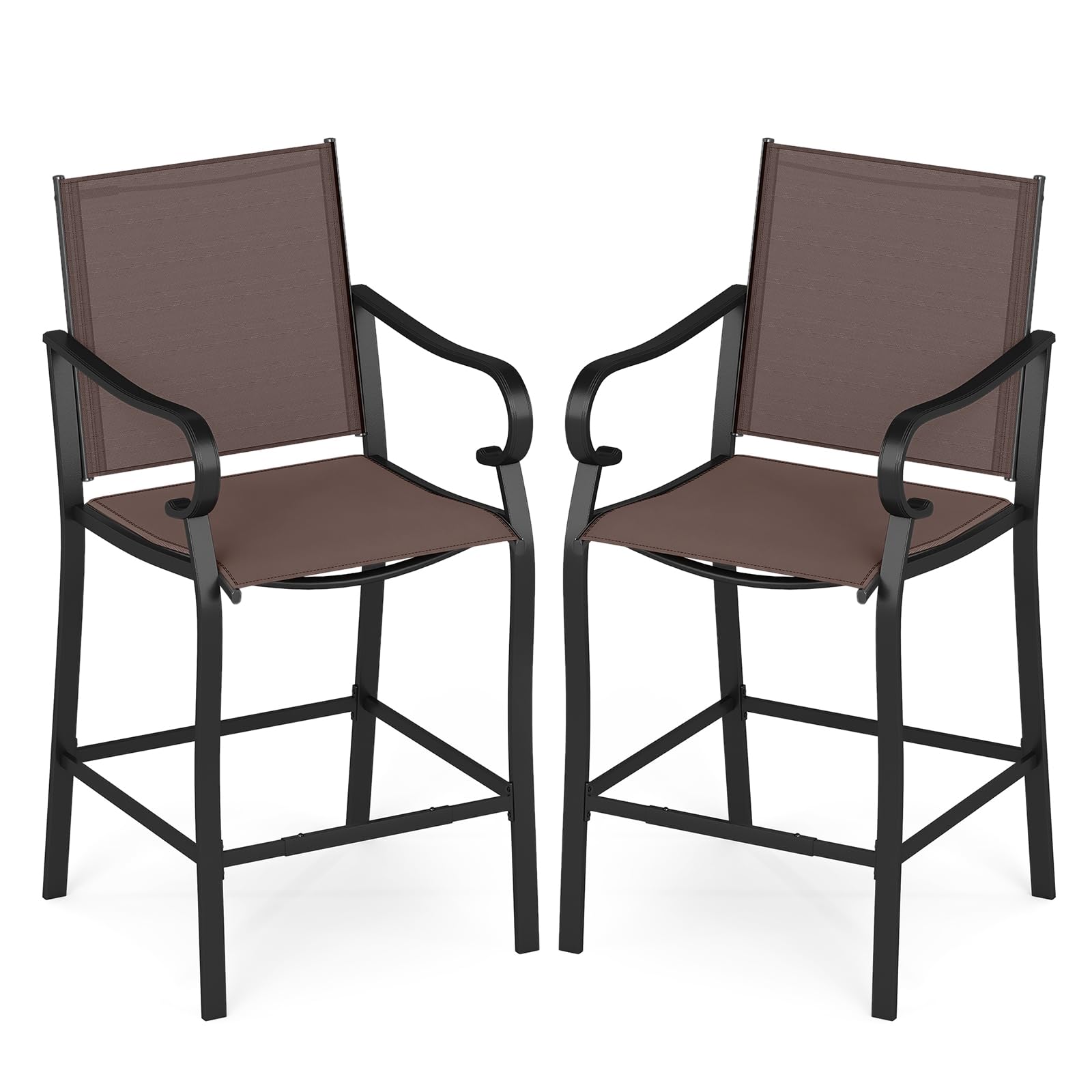 Tangkula Outdoor Counter Height Bar Stools Set of 2/4